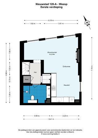 Floorplan - Nieuwstad 120A, 1381 CE Weesp